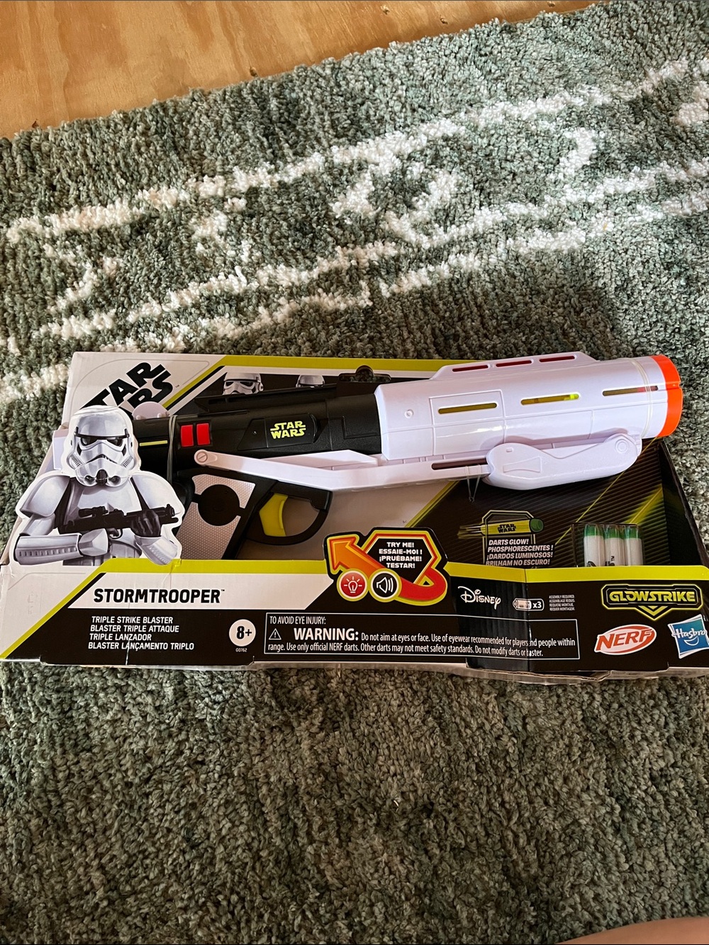 Nerf Star Wars Stormtrooper Triple Strike Blaster - White, Black & Orange